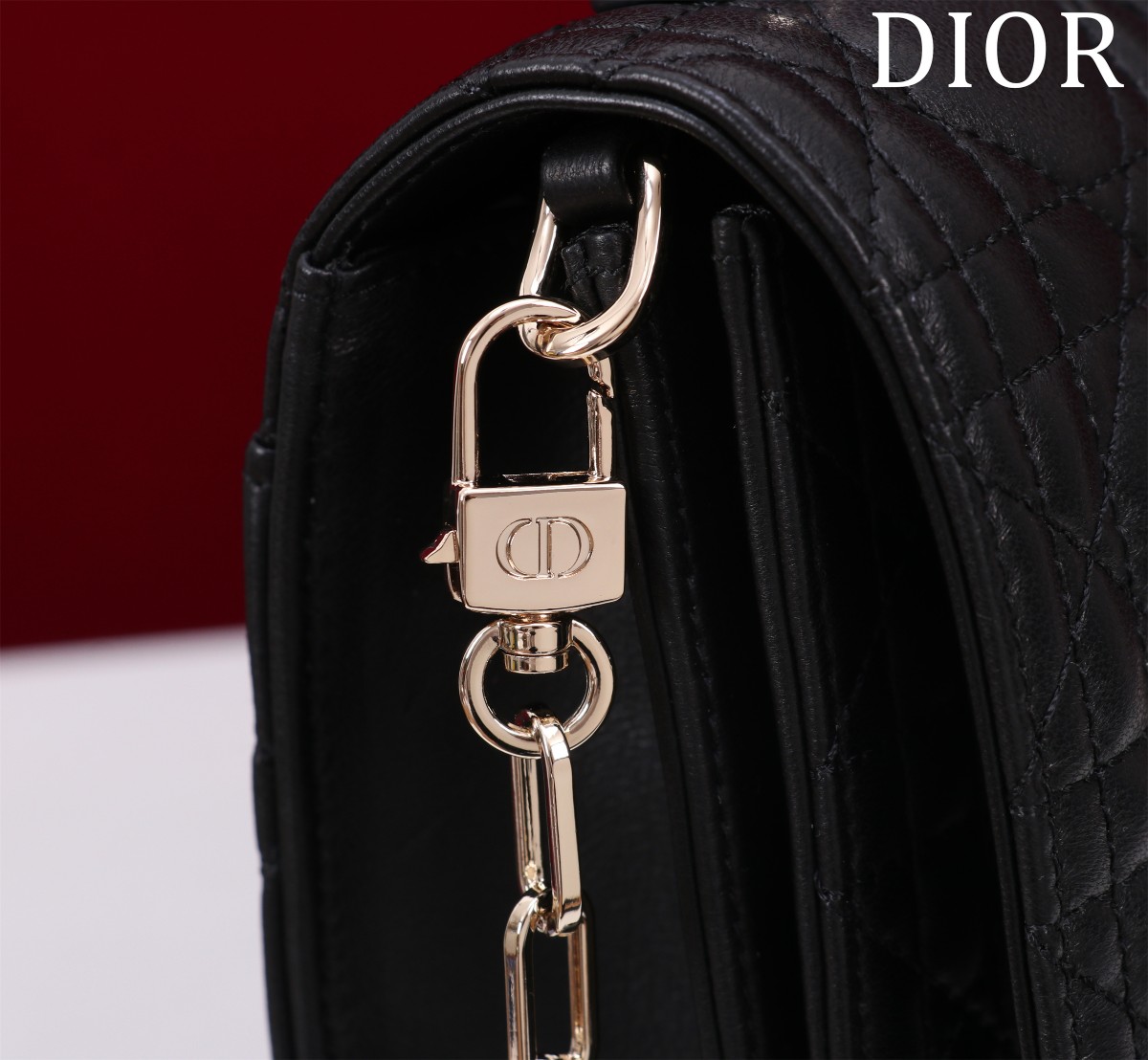 My Dior Top Handle Bag Black Cannage Lambskin